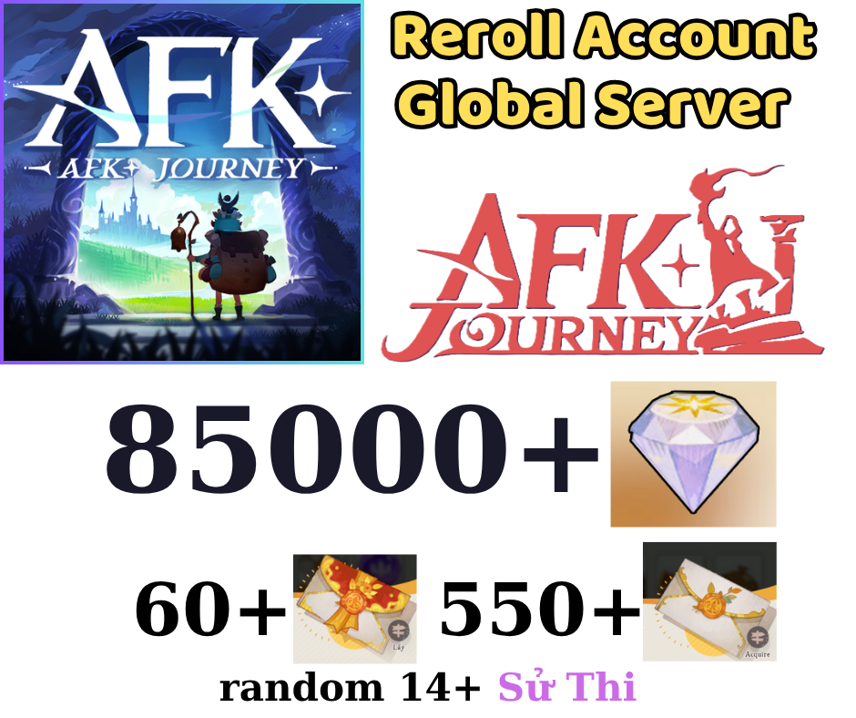 [GLOBAL] 85000 + Diamonds AFK JourneyStarter Reroll Account